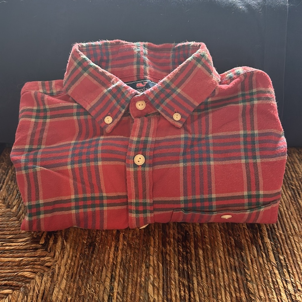 Vineyard vines, slim longshore, flannel shirt extra small.